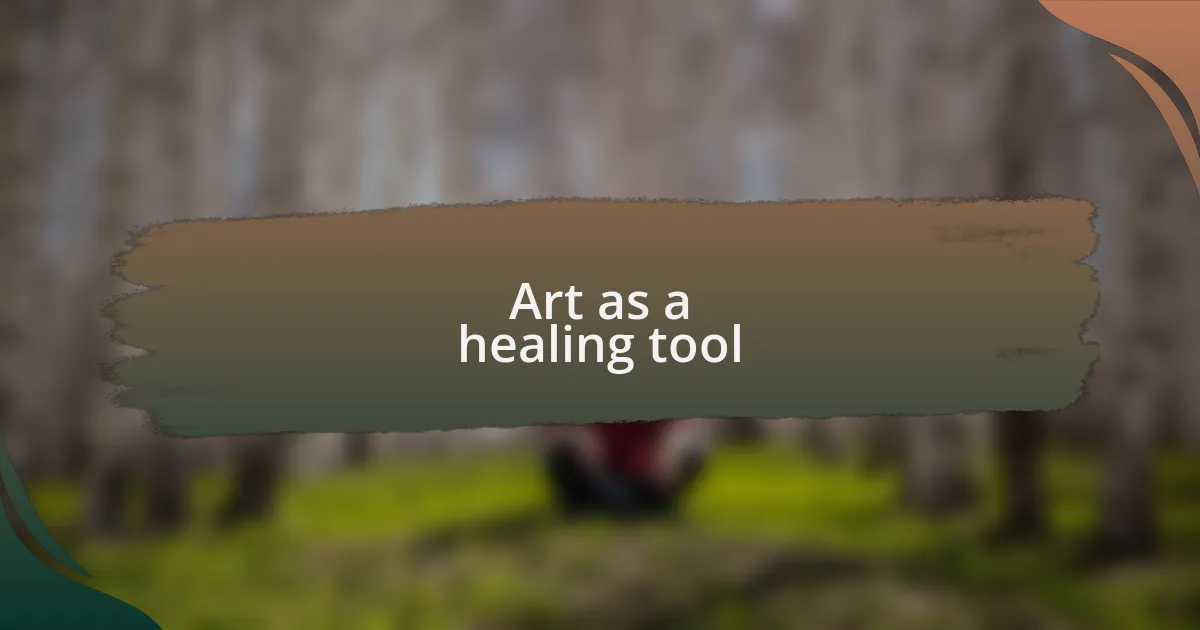 Art as a healing tool
